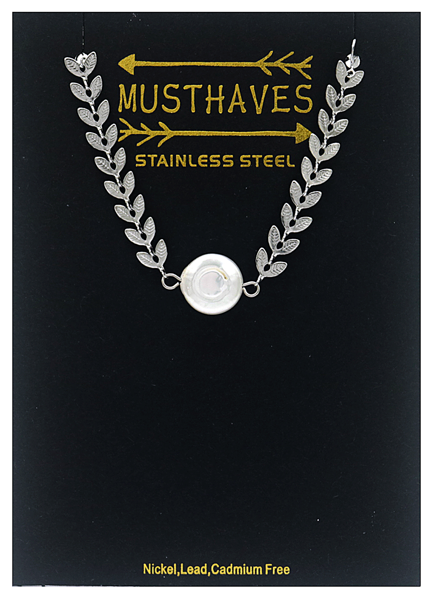 D-E14.2 B031-084S S. Steel Bracelet Pearl