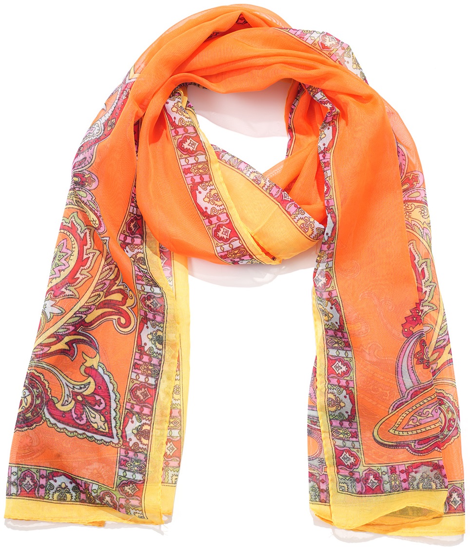 H-E1.1  SCARF2480-037-3 Summer Scarf Extra Thin 150x50cm