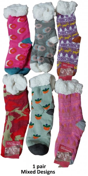 Z-C2.2 Thick Padded Winter Socks - Mixed Designs - Size 36-4