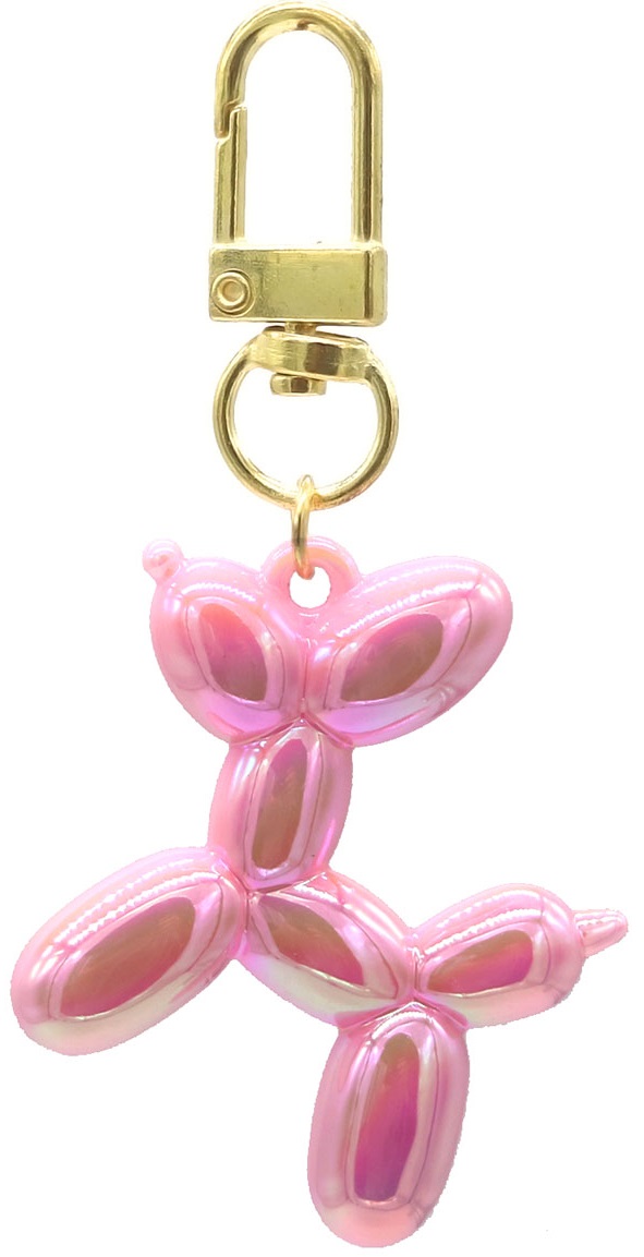 I-E5.3 KY2403-018-2 Keychain Dog 5cm Pink