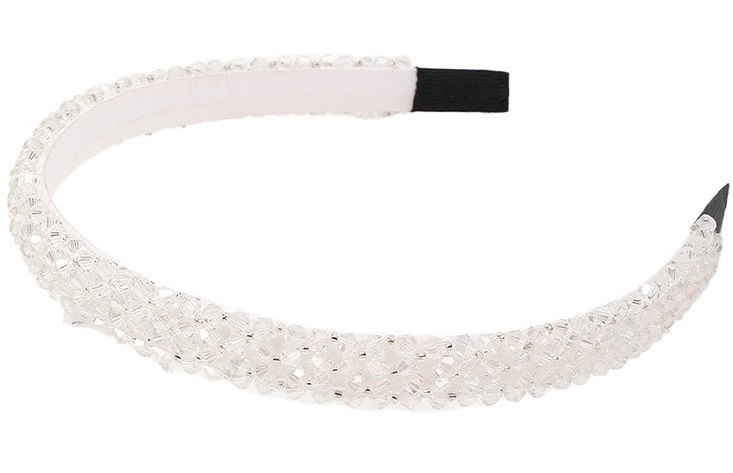C-F24.1  H2458-004-3 Hair Band Faceted Glassbeads 1.5cm C-F24.1  H2458-004-3 Hair Band Faceted Glassbeads 1.5cm