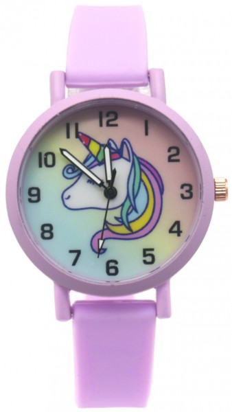 A-A7.2 W002-005 Kids Watch Unicorn 33mm Purple