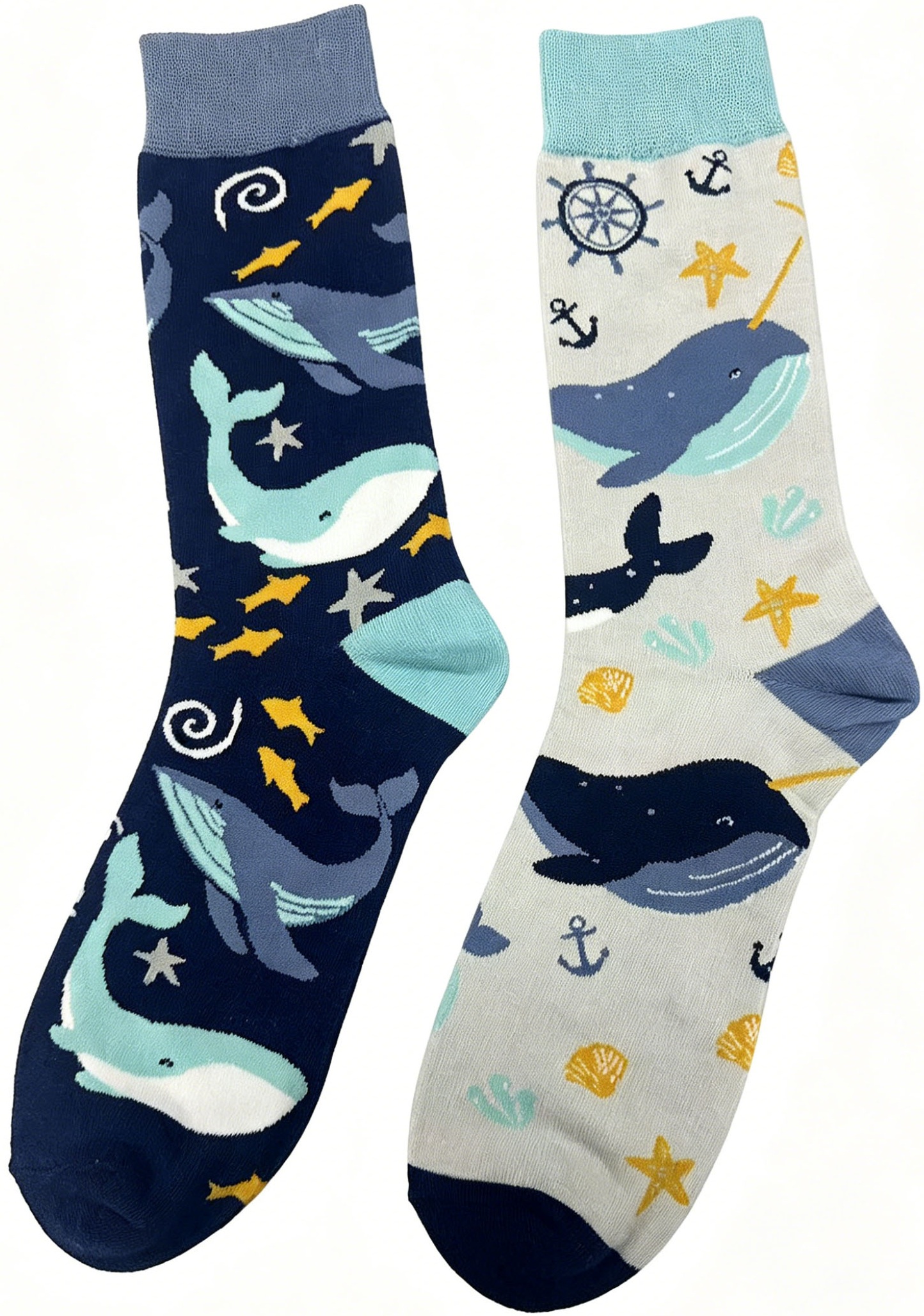 S-C3.3  SOCKS2512-286 Pair of Socks Size 38-45 Whales