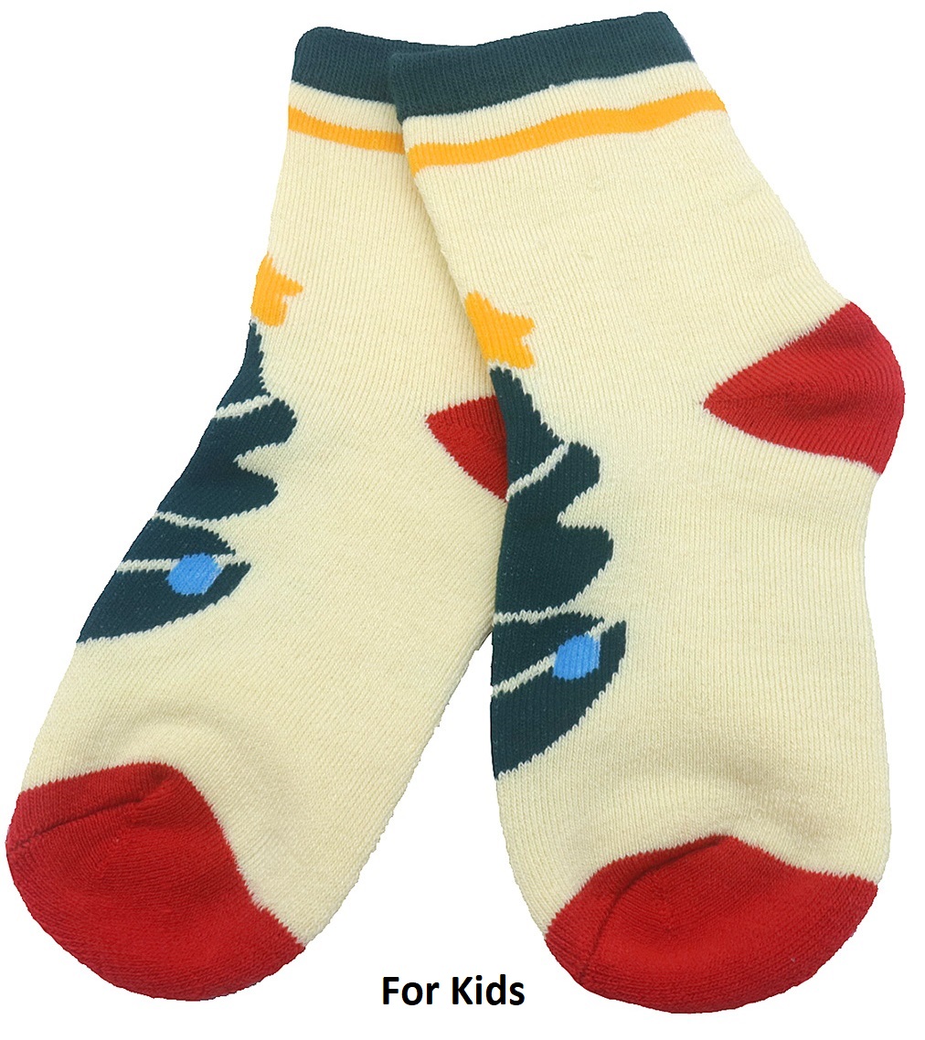 S-C8.4  SOCKS2359-001-1 Pair of Socks Size 33-38 Christmas for Kids