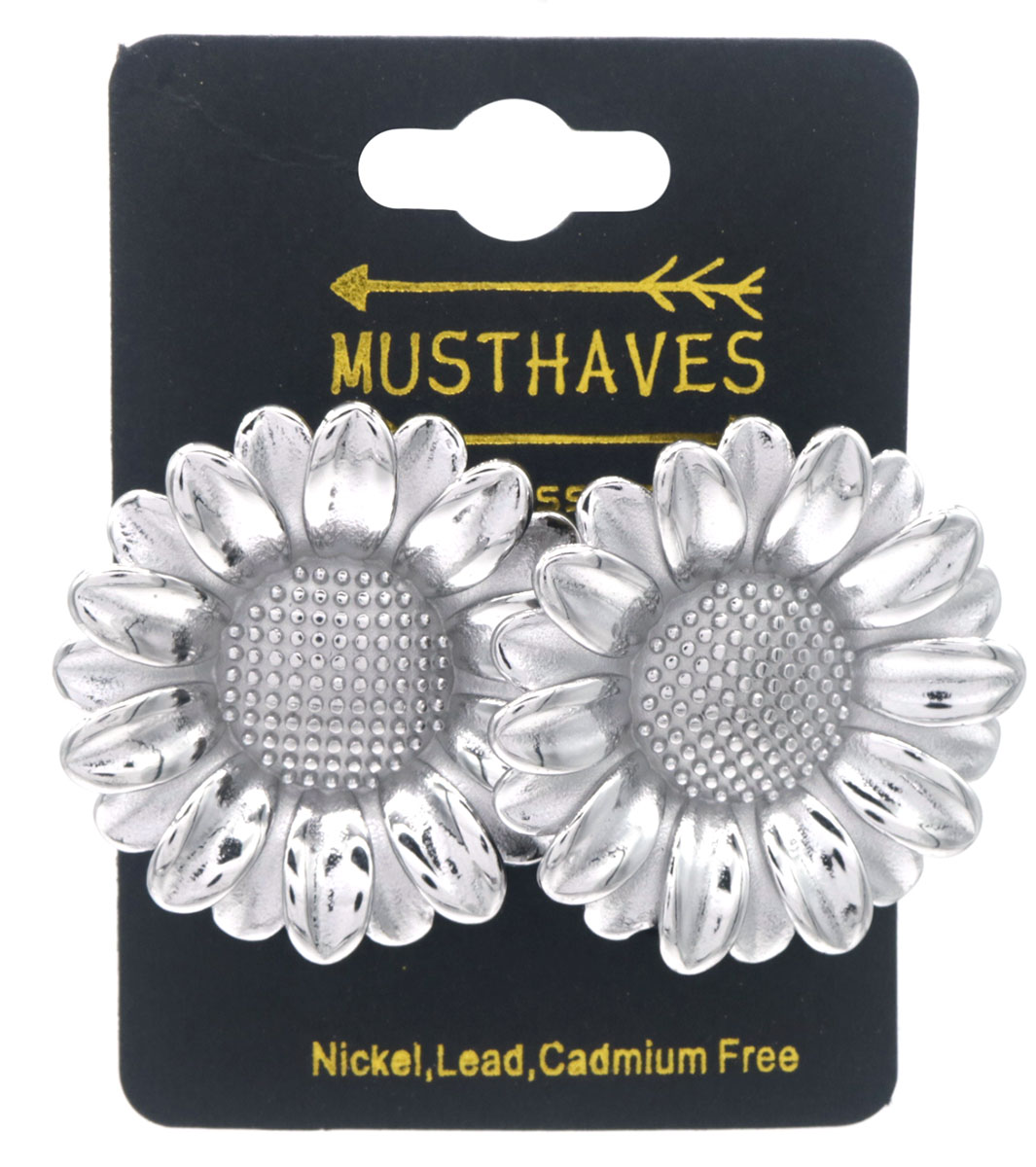 E-D25.2 E126-127S S. Steel Earrings Flower 3.5cm