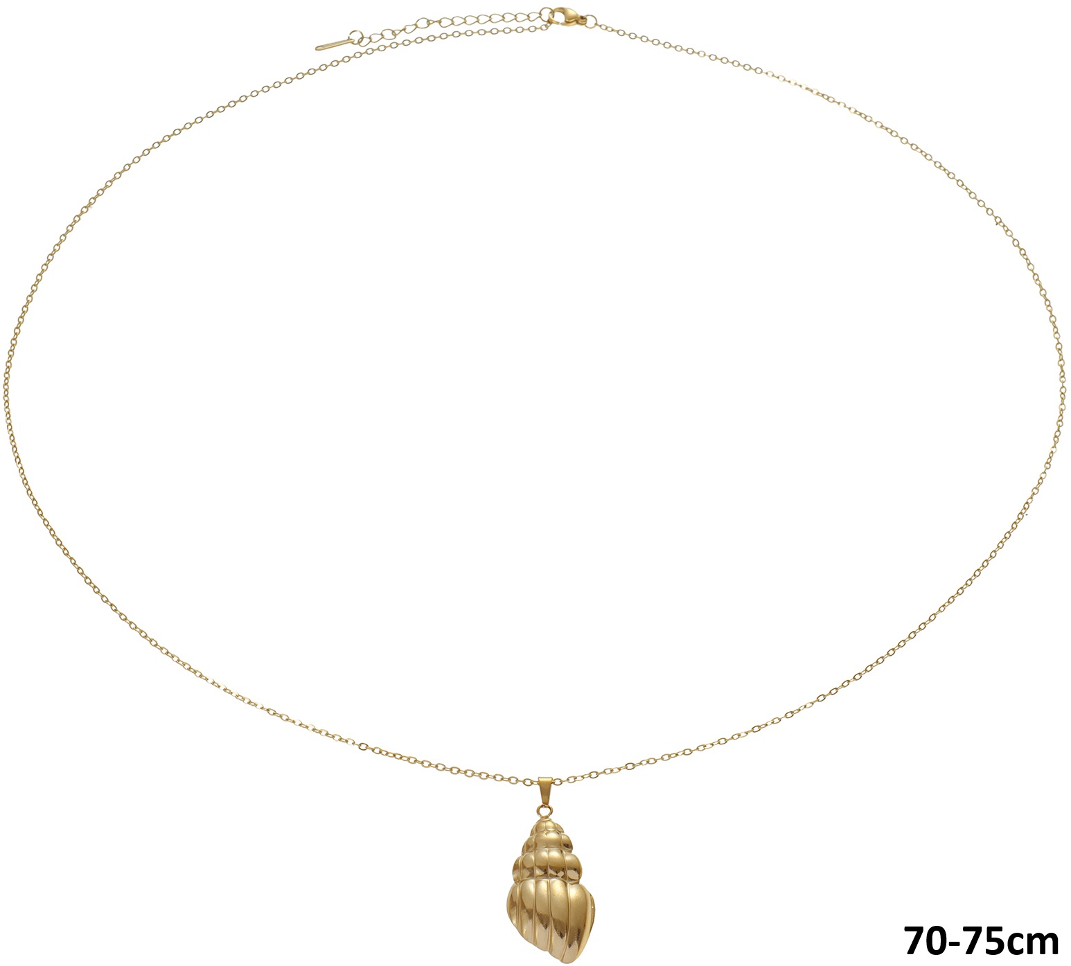 I-D21.1 N2618-041G S. Steel Necklace Shell 70-75cm Long
