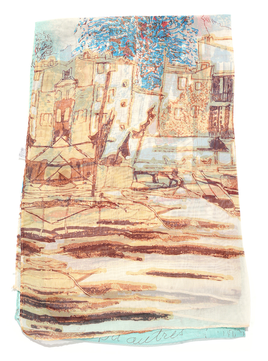 H-F14.2 SCARF2480-007-4 Summer Scarf Extra Thin 150x50cm