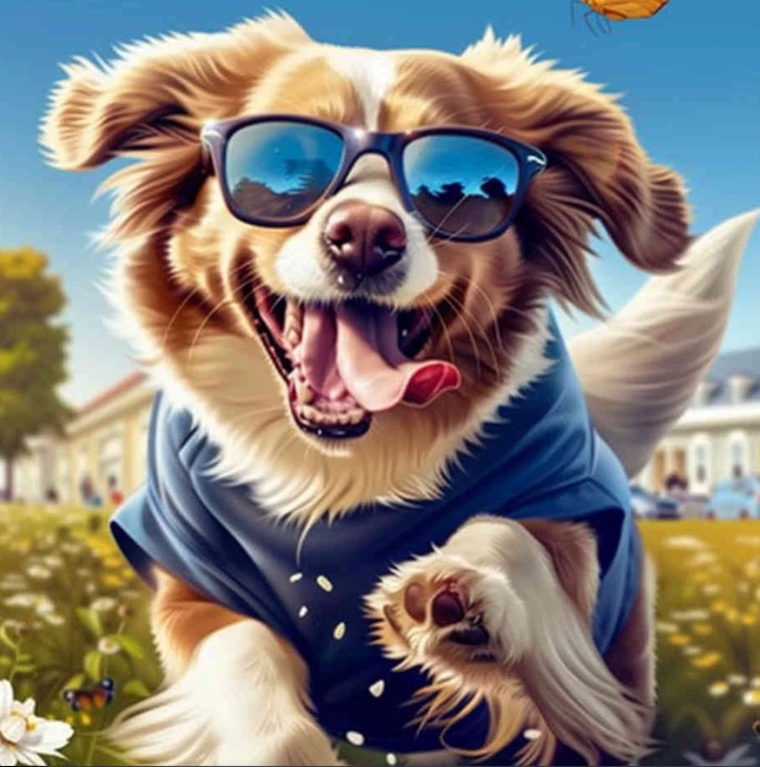 L-E6.1 DP2545017 Diamond Painting -Canvas 30x20cm - Painting 25x15cm Dog