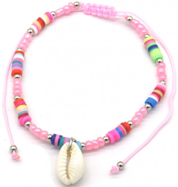E-B21.2 ANK627-019 Anklet Shell Pink