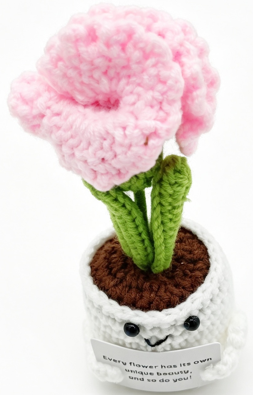 Q-B6.1 DC2550-045 Knitted Positive Flower 14.5cm