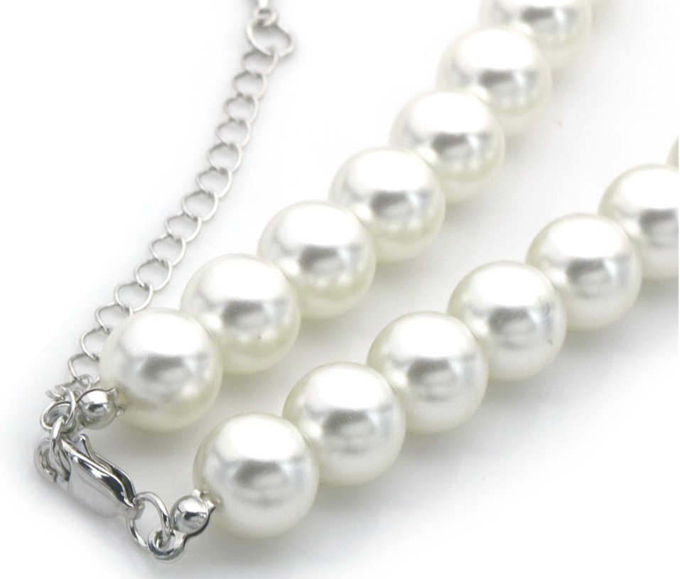 C-A12.2 N928-001-5 Necklace Glass Pearls 10mm