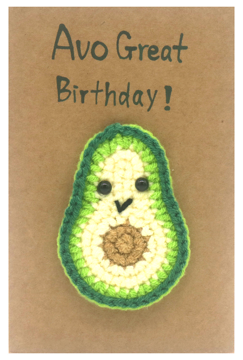 E-D3.1 PC2577-013 Positive Knitted Gift Card 14x9.5cm Avocado
