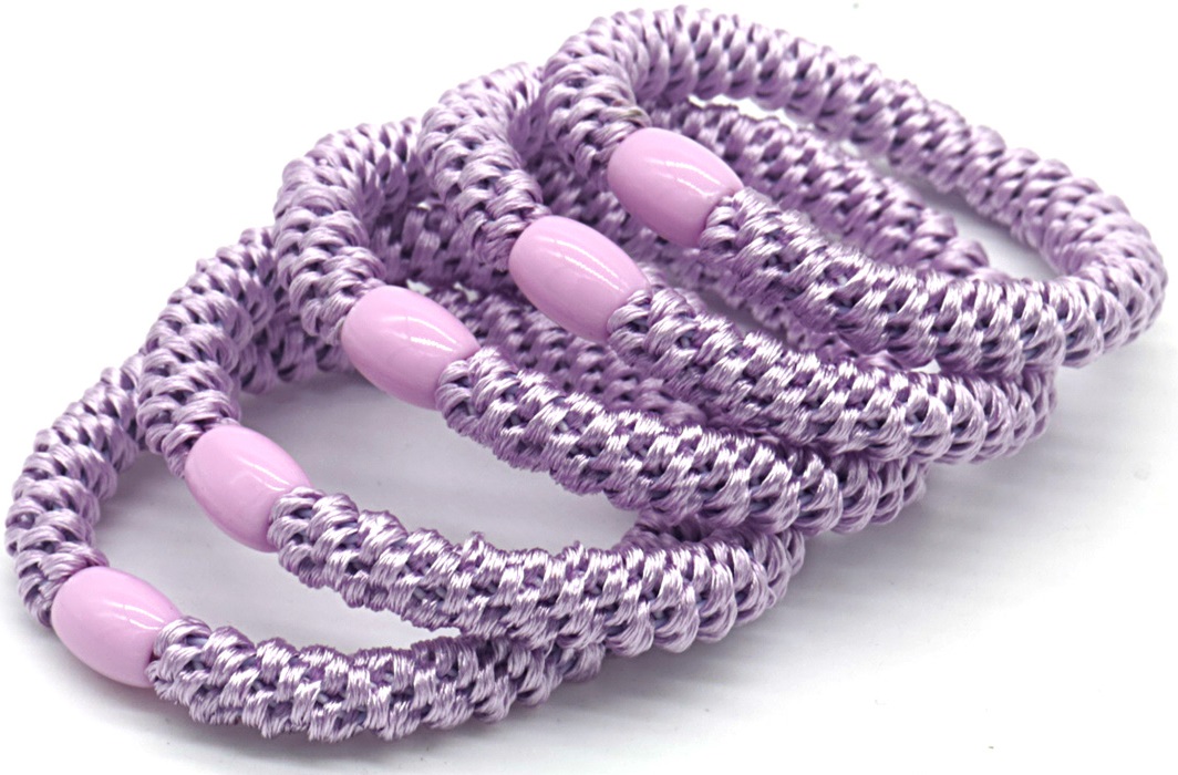 I-F10.1 H2253-004 XD2440 Hair Tie Set 5pcs Purple