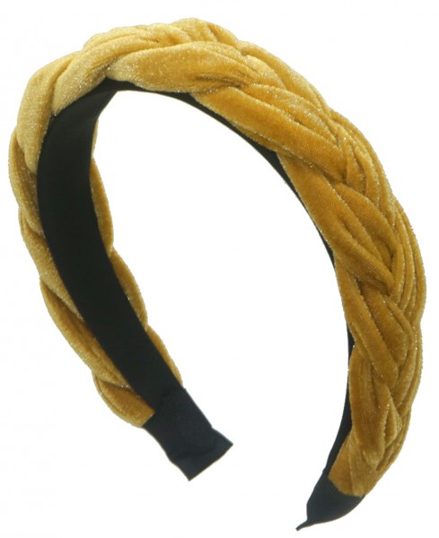 R-A3.1 H063-002 Braided Headband 3cm Gold