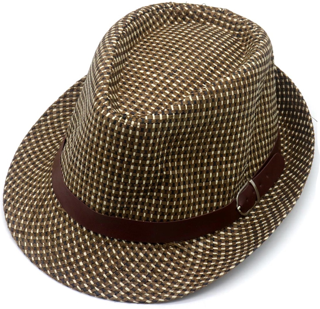K-B2.1  HAT802-002-2 Summer Hat #60 Dark Brown
