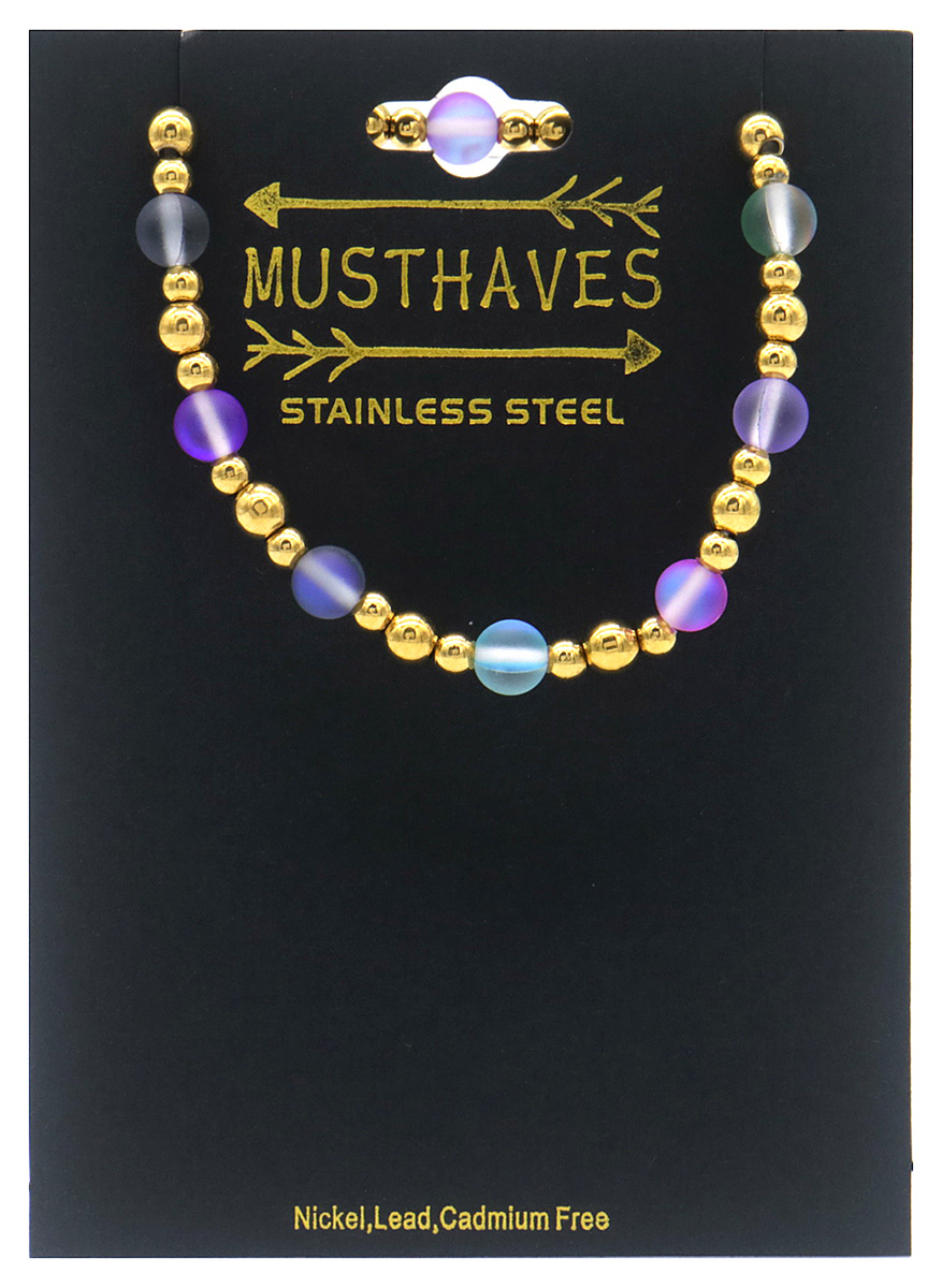 D-B23.2 B100-022 Bracelet S. Steel Beads