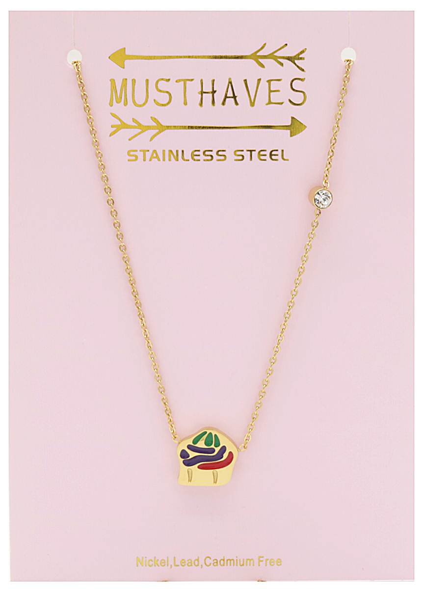 C-E17.2  N038-007G S. Steel Kids Necklace 12mm Cupcake 35-41cm C-E17.2  N038-007G S. Steel Kids Necklace 12mm Cupcake 35-41cm