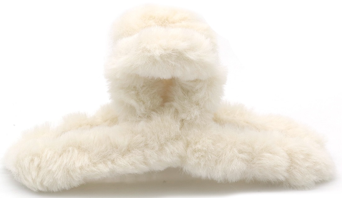 X-F10.2 H2467-042-8 Hair Claw Fluffy 12.5cm Beige