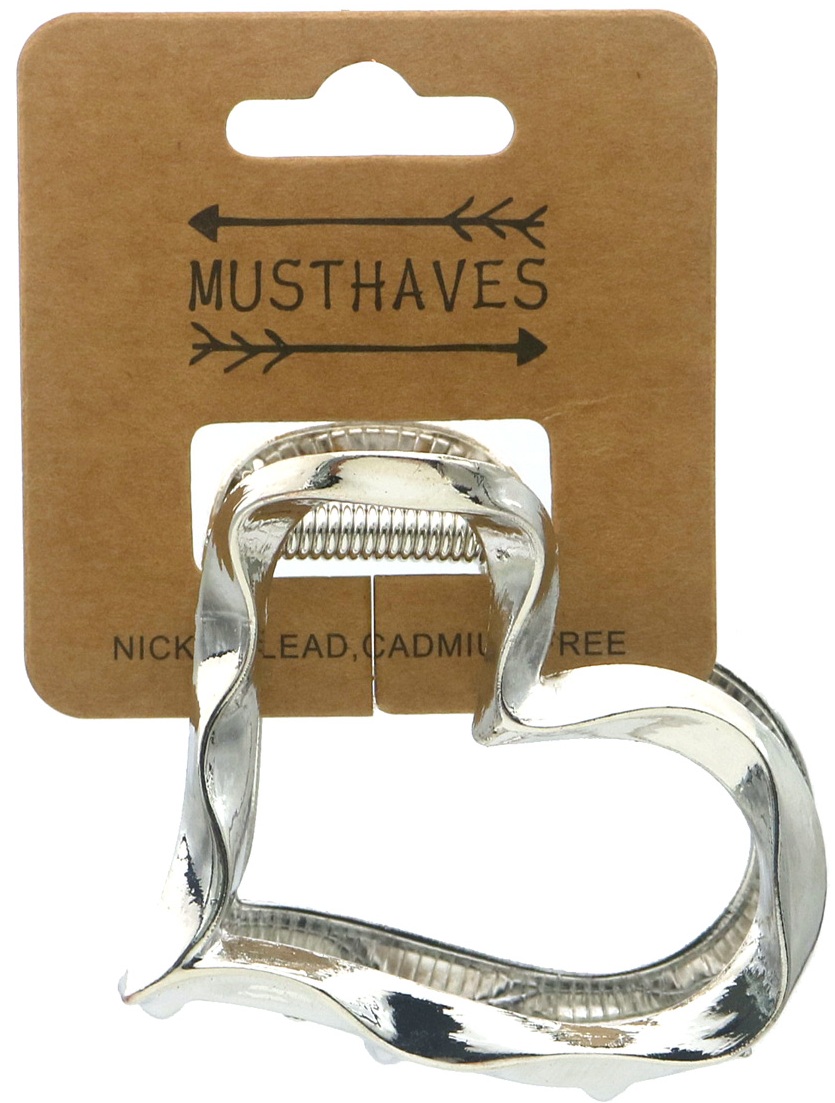 X-A2.2 H1127-007S Metal Hair Claw 6cm Heart