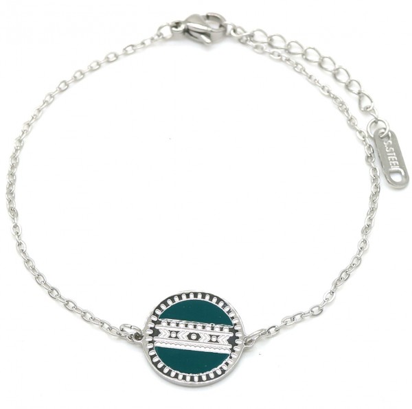 D-A9.1 B010-019S S. Steel Bracelet with Coin