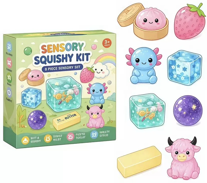 Z-C5.1 TOY2610-138 Squishy Fun Box 8pcs