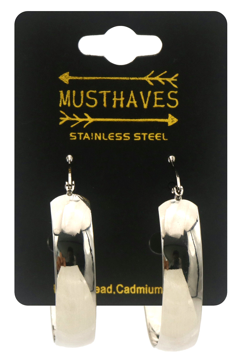 J-A7.3 E2616-006S S. Steel Earrings 40mm