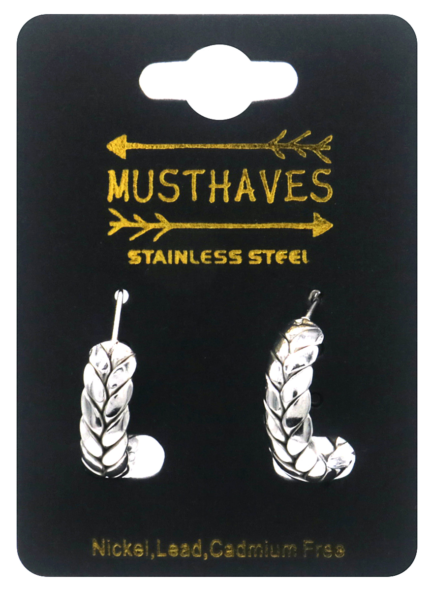 B-C5.5 E2593-224S S. Steel Earrings 20mm
