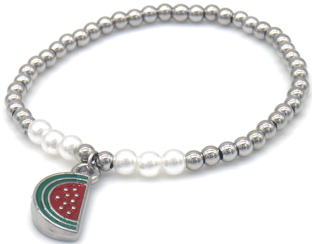 A-D5.1  B2503-055S-1 S. Steel Bracelet Watermelon