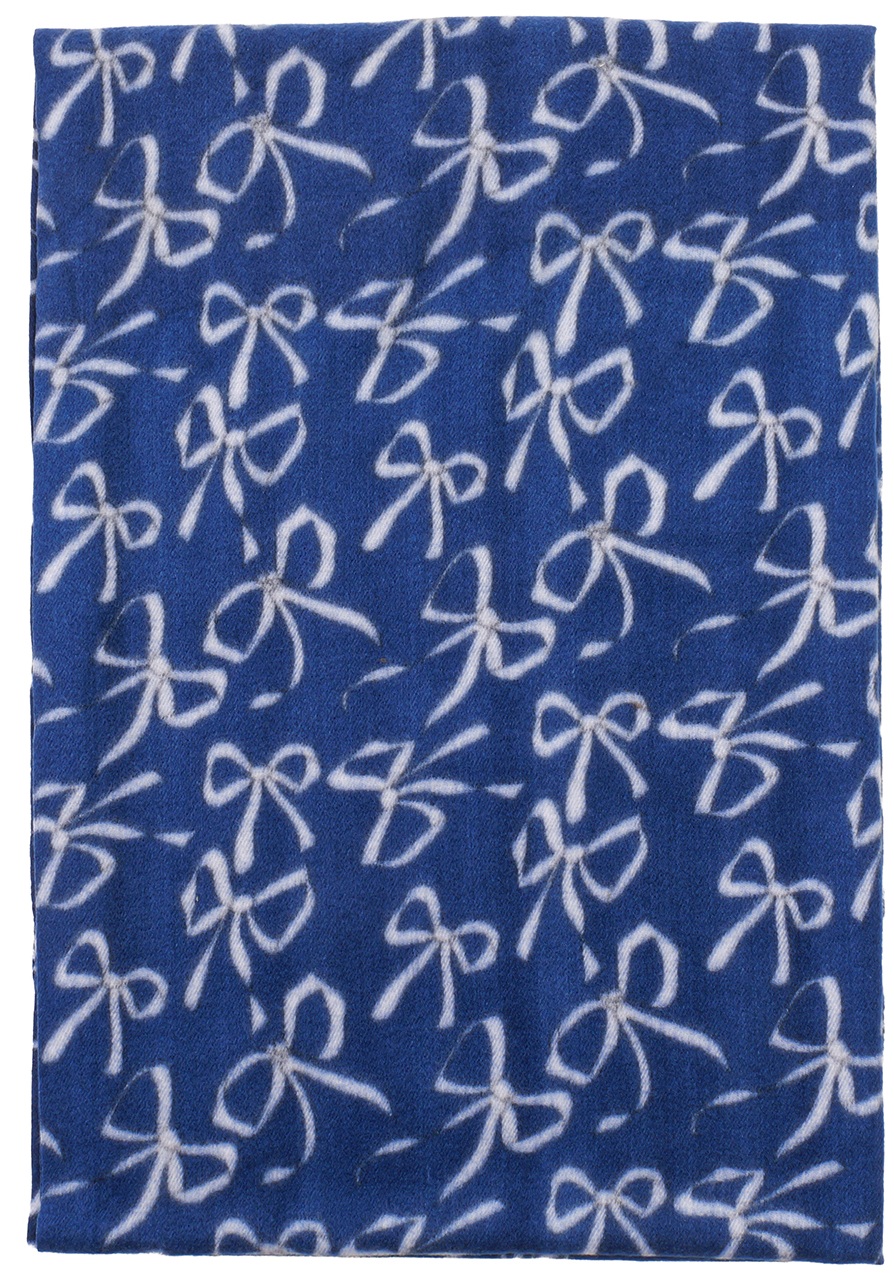 Q-N7.2 SCARF405-658-5 Soft Scarf Bows 180x70cm Blue