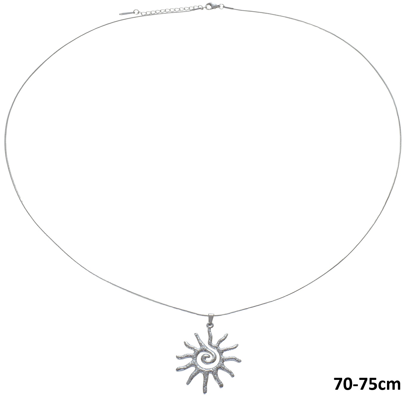H-A19.5 N2618-016S S. Steel Necklace Sun 70-75cm Long