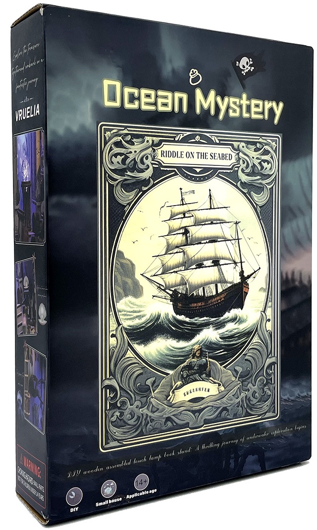 T-G8.2 TOY1153-001-1 Book Nook Wooden 3D Puzzle Ocean Mystery