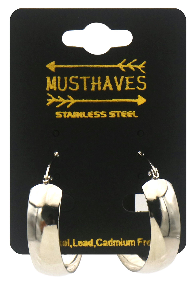 J-A5.1 E2616-006S S. Steel Earrings 30mm