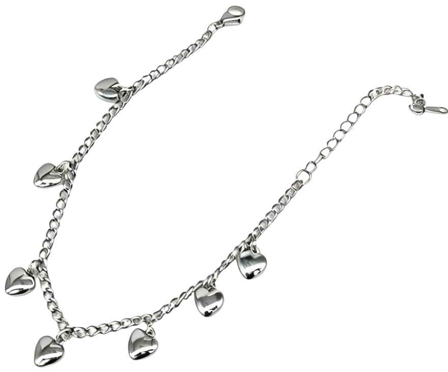 G-C17.3 B2616-022S S. Steel Bracelet Hearts 16-21cm