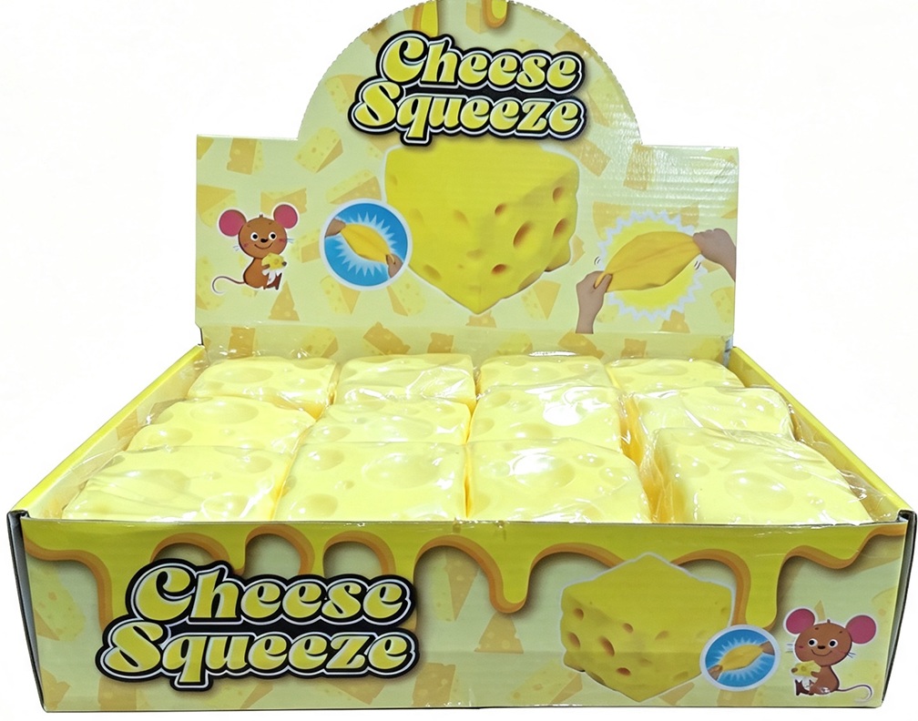 Q-O8.2 TOY2619-090 Slow Rising Squishy Cheese 6.5cm - 12pcs