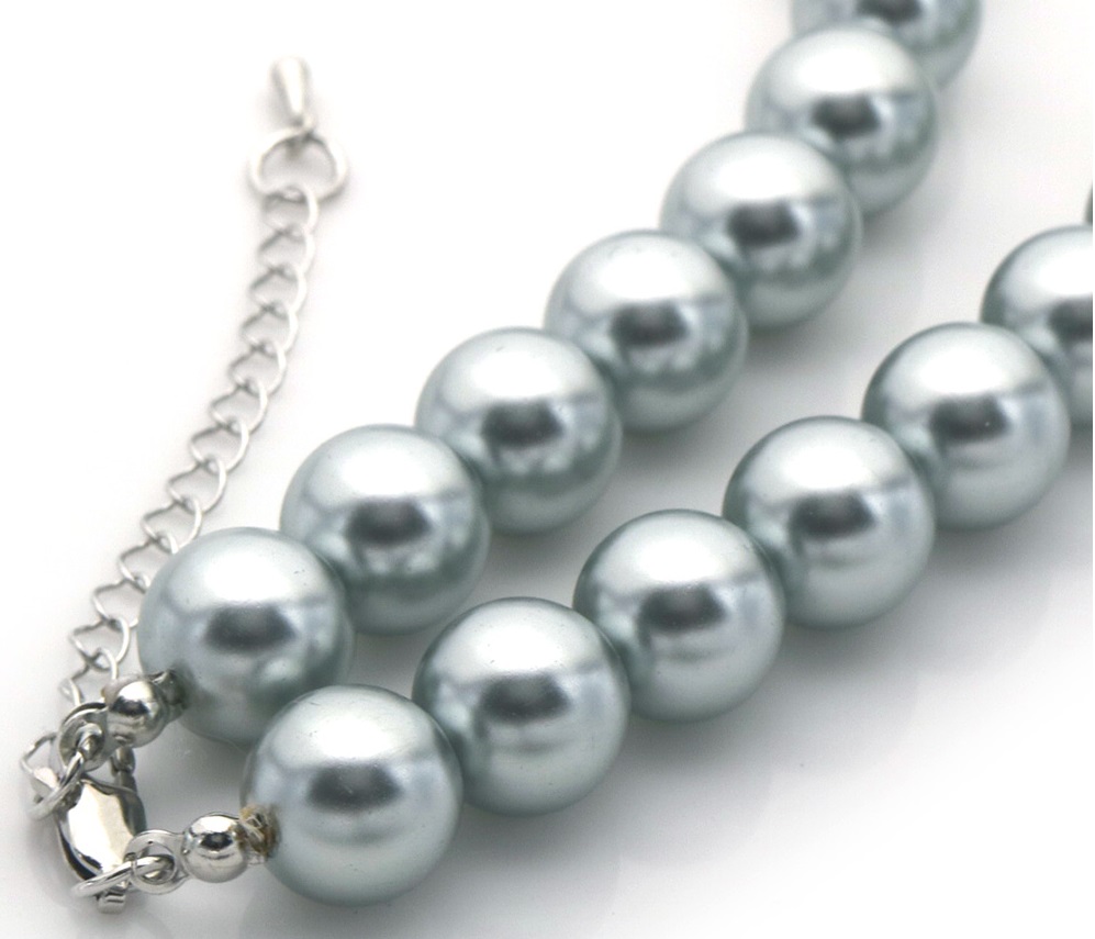 D-D25.2 N928-001-1 Necklace Glass Pearls 10mm