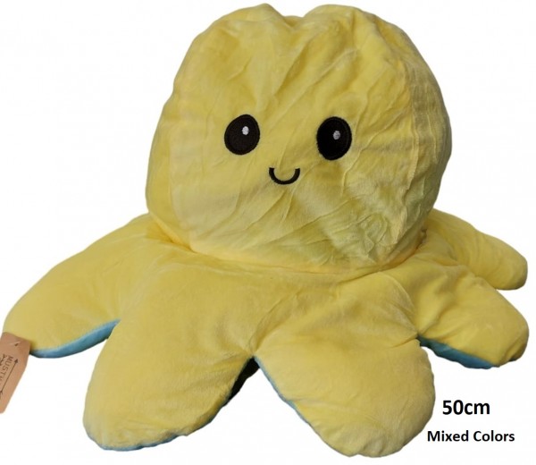 Z-B2.1 T2314-001 Plush Reversible Octopus 50cm - Mixed Color