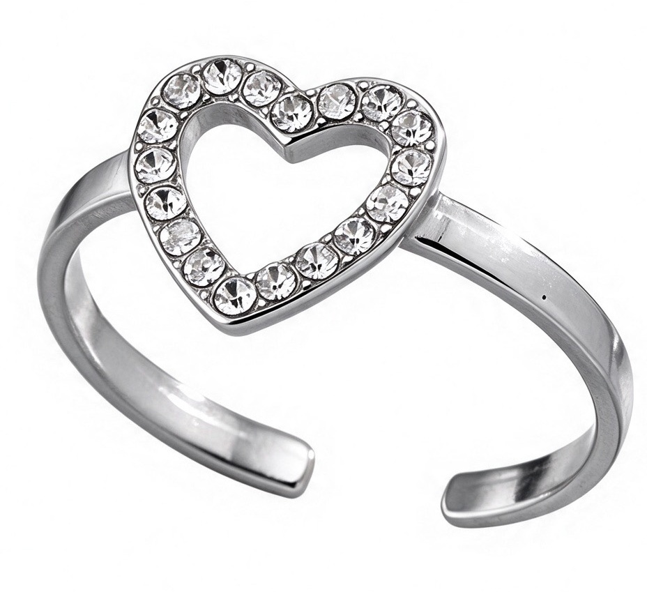 A-F20.5 R2643-009S S. Steel Ring Adjustable Heart