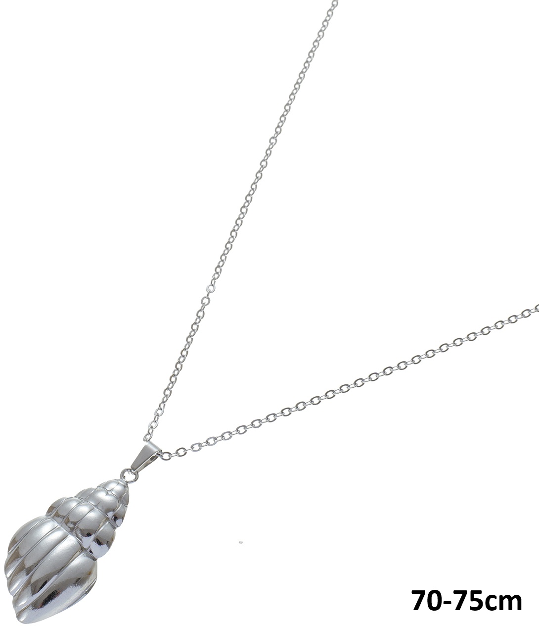H-B6.2 N2618-041S S. Steel Necklace Shell 70-75cm Long