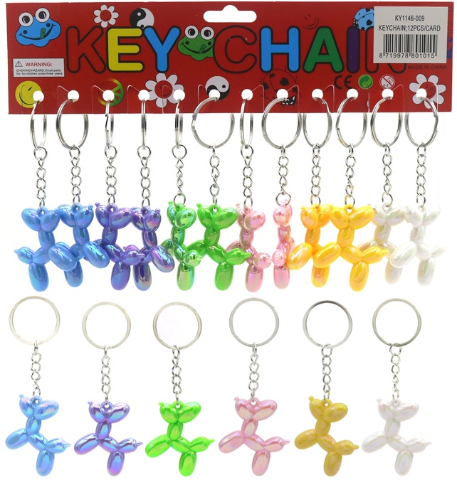 F-B1.2  KY1146-009 Keychains Dogs 4.5cm - 12pcs
