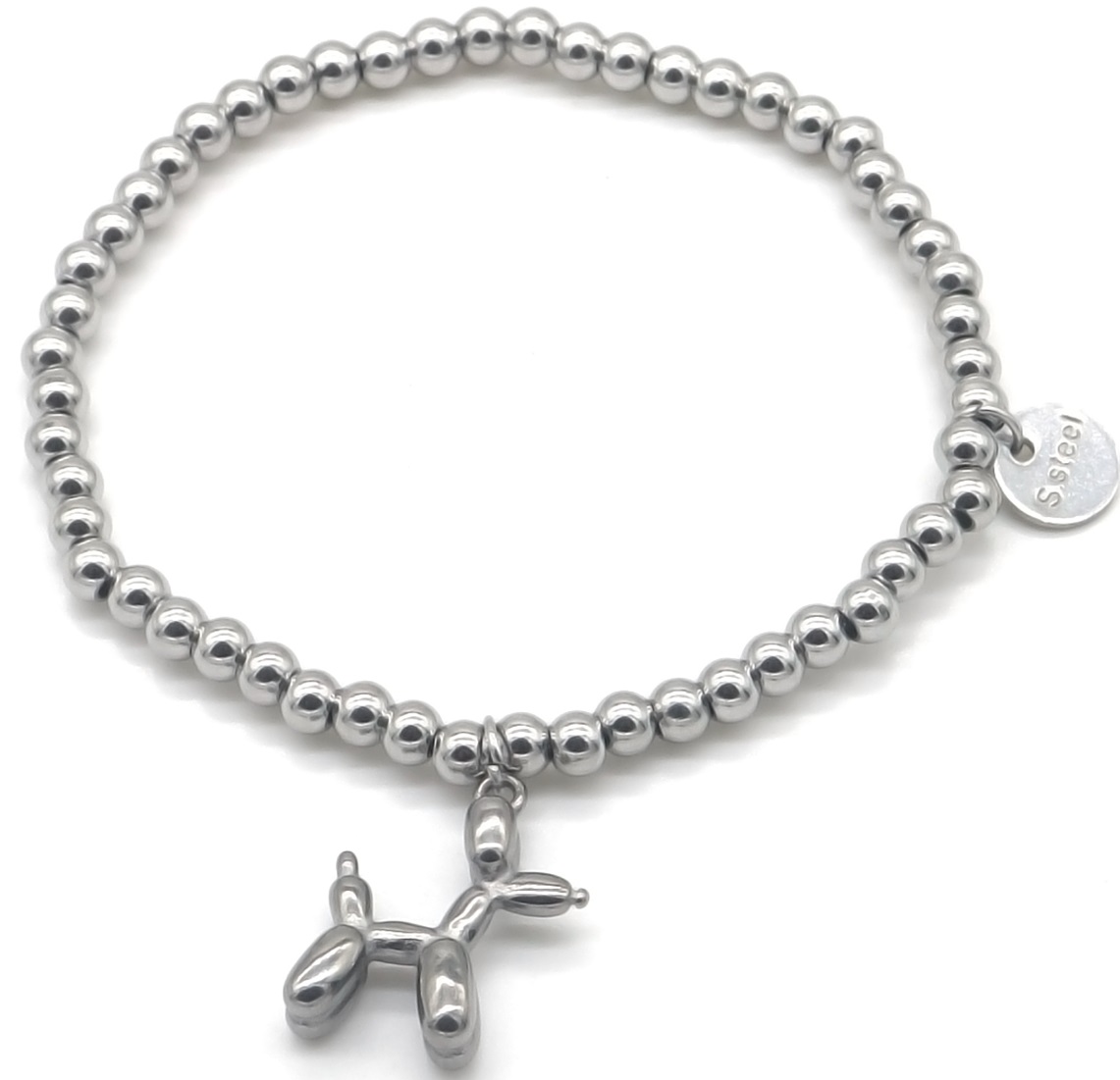 E-B18.2 B103-059S S. Steel Bracelet Dog