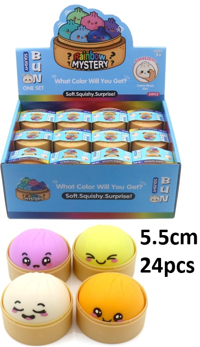 T-E7.1 TOY004-001 Squishy Dumpling Small 5.5cm - 24pcs