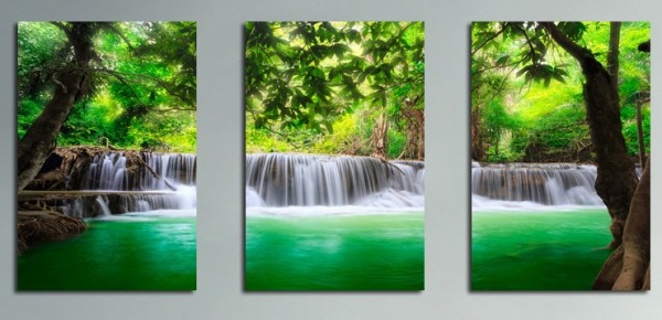 Z-F4.3 TF222 Diamond Painting 3 Frames Waterfall 90x50cm