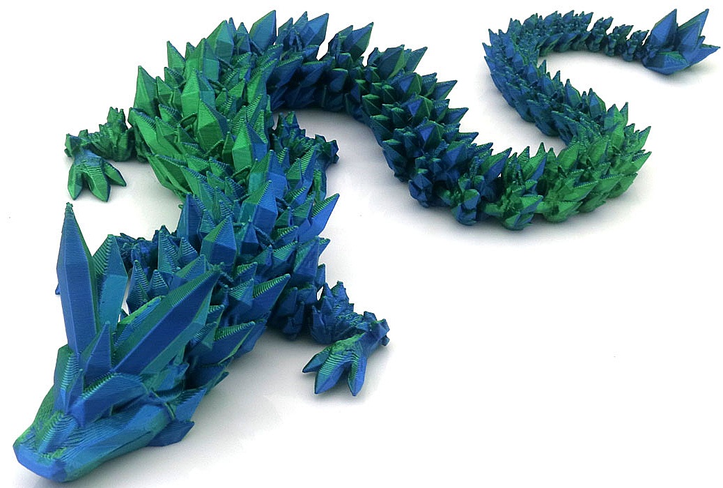 T-N2.1 TOY2611-002 Fidget Dragon 45cm - Blue-Green