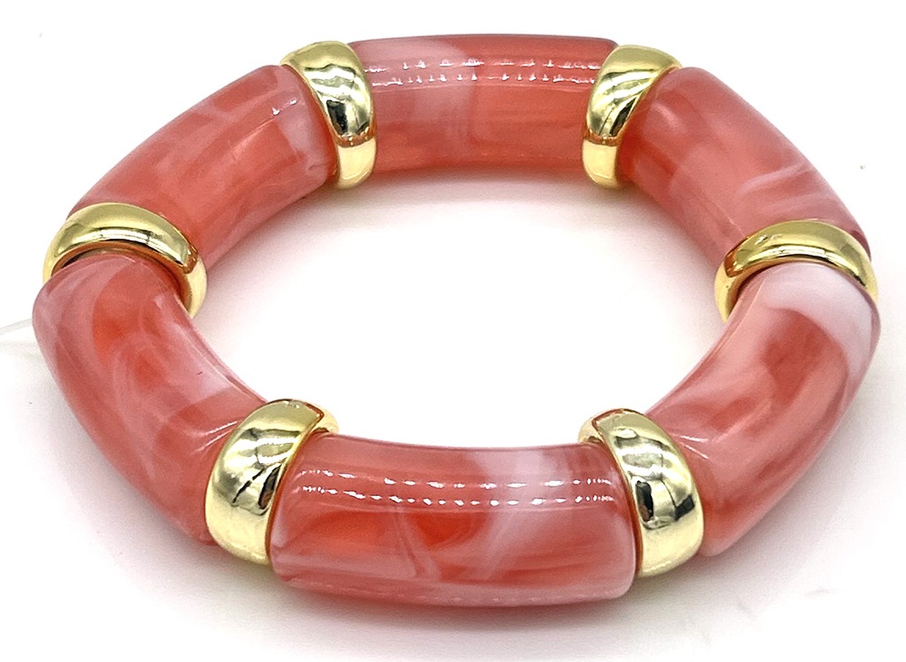 C-D21.3 B1135-001-1 Acrylic Bracelet Pink