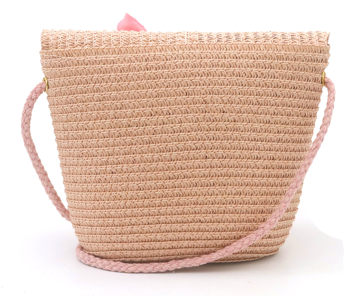 T-J8.2 BAG1120-004-1 Woven Kids Bag Mermaid 19x15x5.5cm Pink