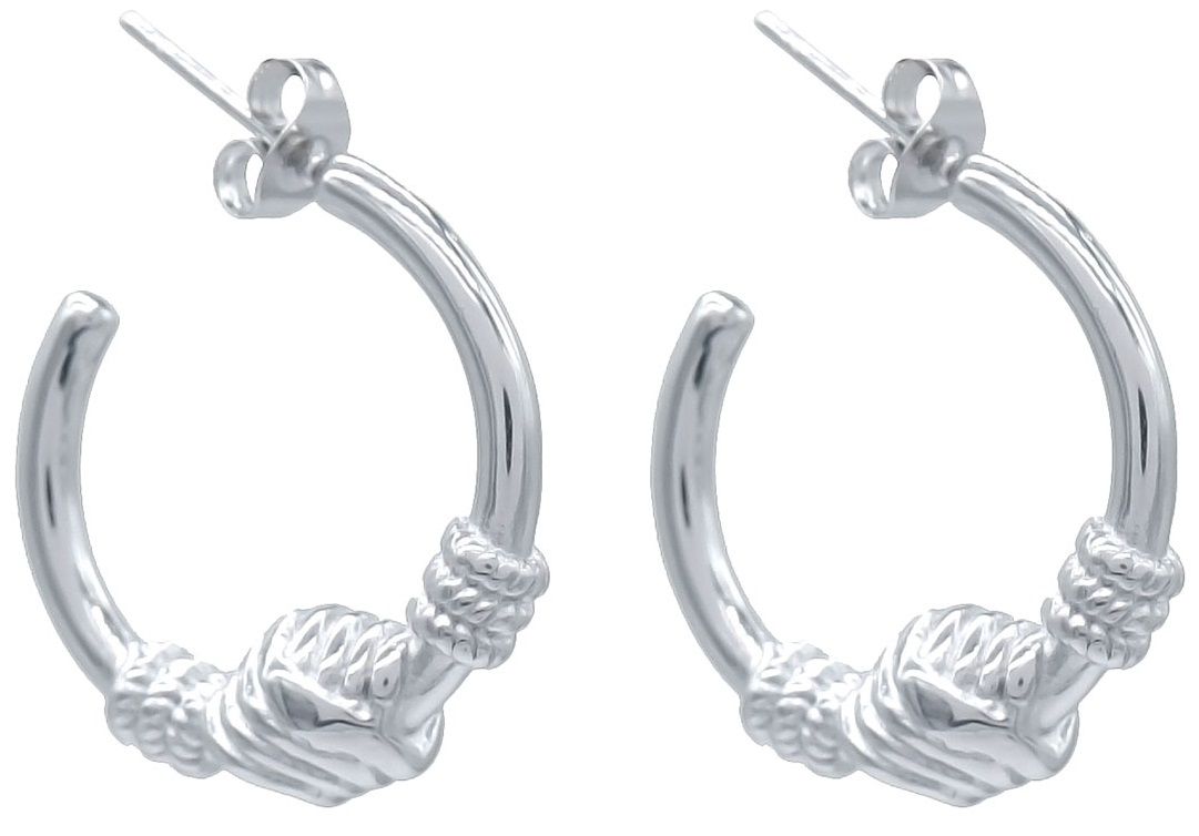 H-C6.5 E126-108S S. Steel Earrings 2.5cm