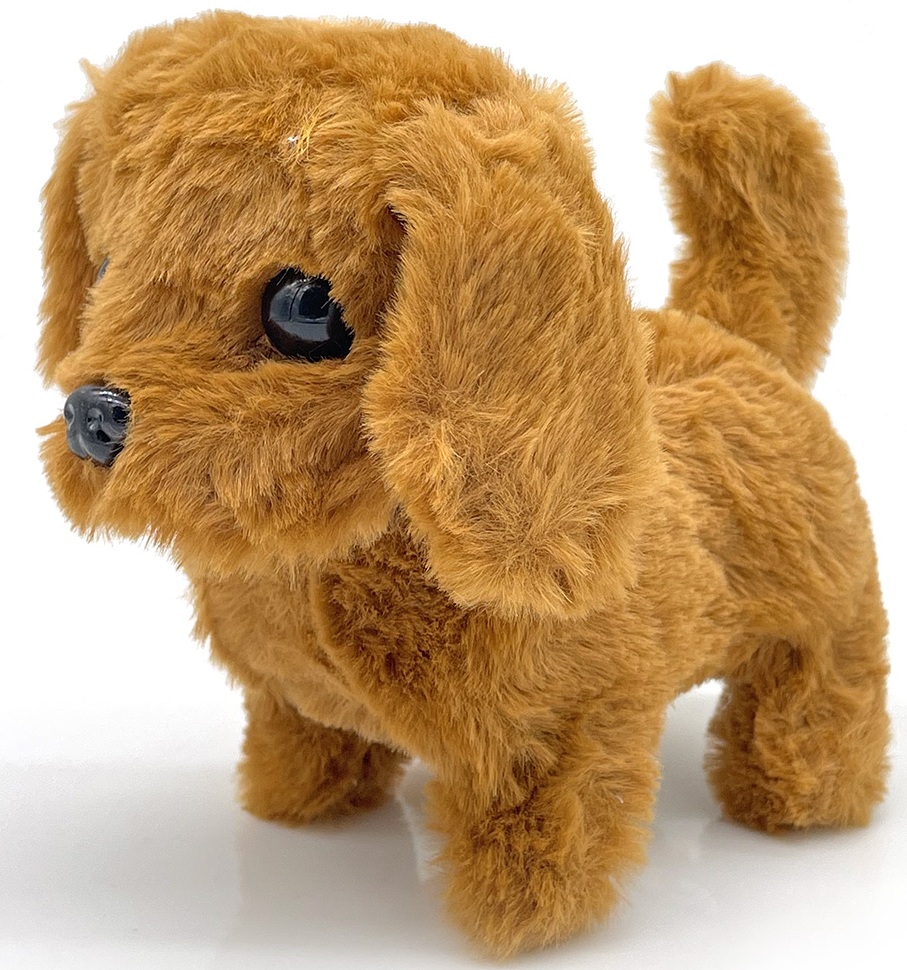 L-E8.1 TOY1149-003 Walking Dog 15cm Movement-Sound - Mixed Colors - 1pc