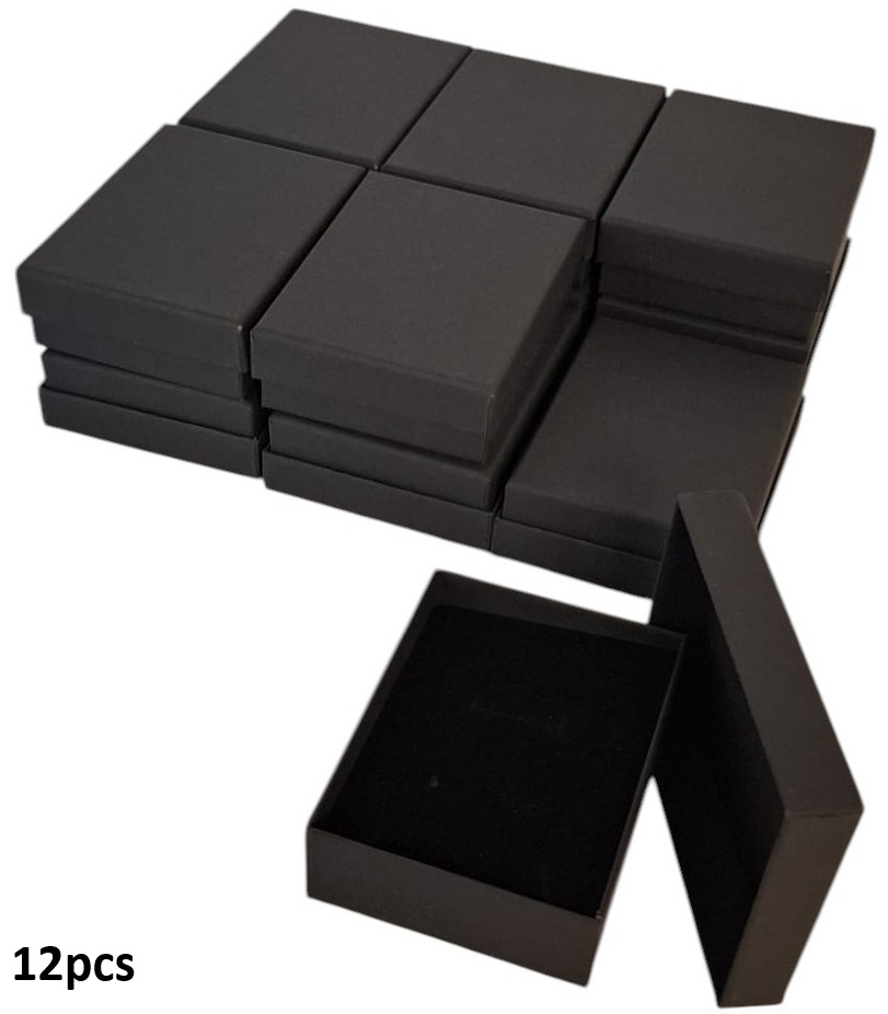 Y-A1.4 PK1032-008 Gift Box 9x7x3cm - Black - 12pcs Y-A1.4 PK1032-008 Gift Box 9x7x3cm - Black - 12pcs