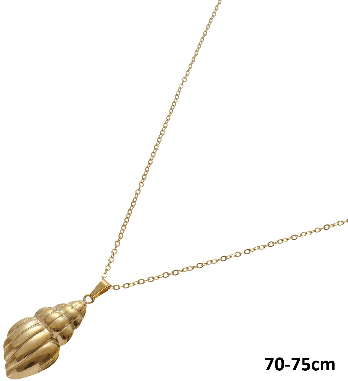 I-D21.1 N2618-041G S. Steel Necklace Shell 70-75cm Long