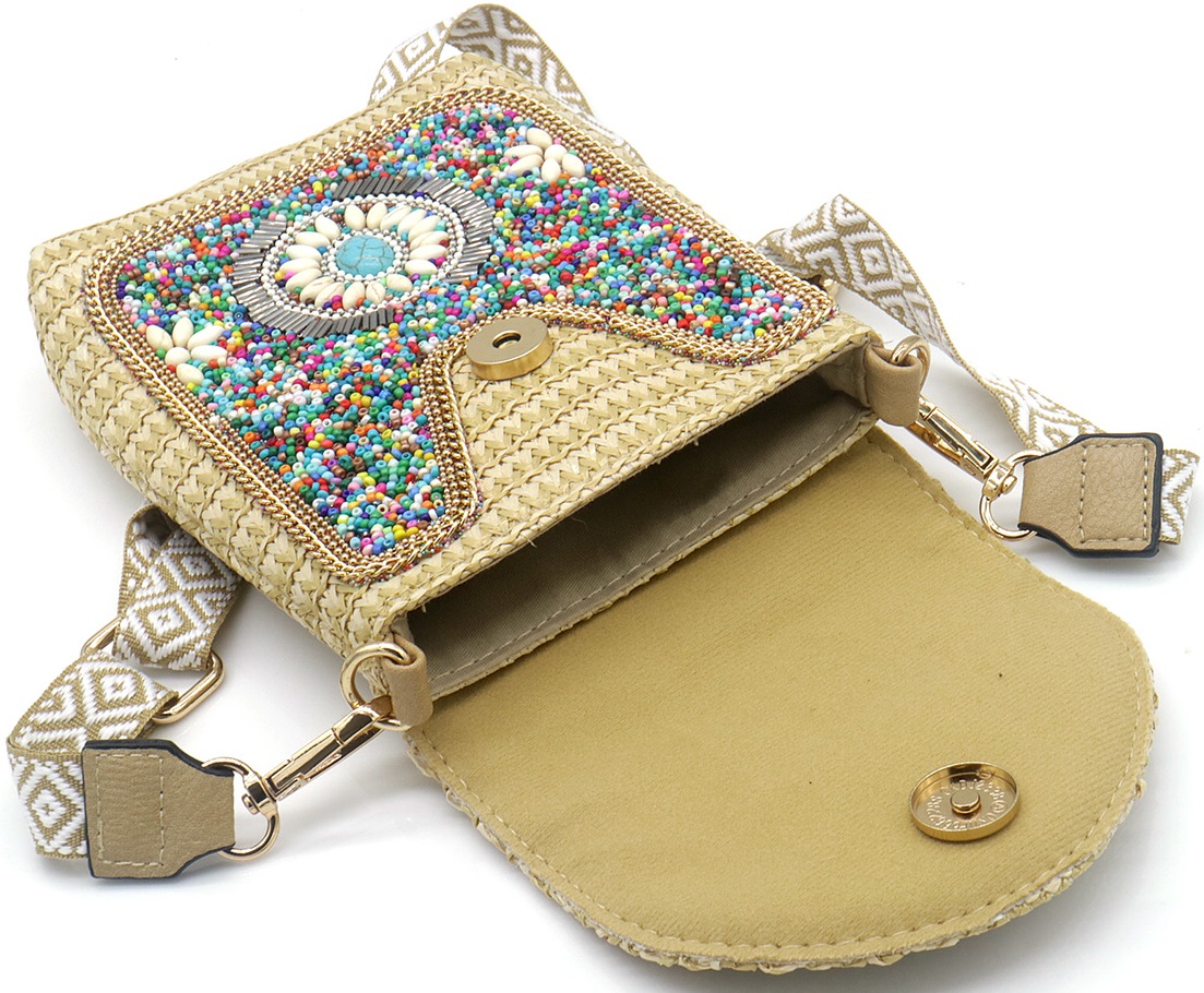 T-N2.2 BAG912-002-1 Shoulder Bag Beads 20x15cm
